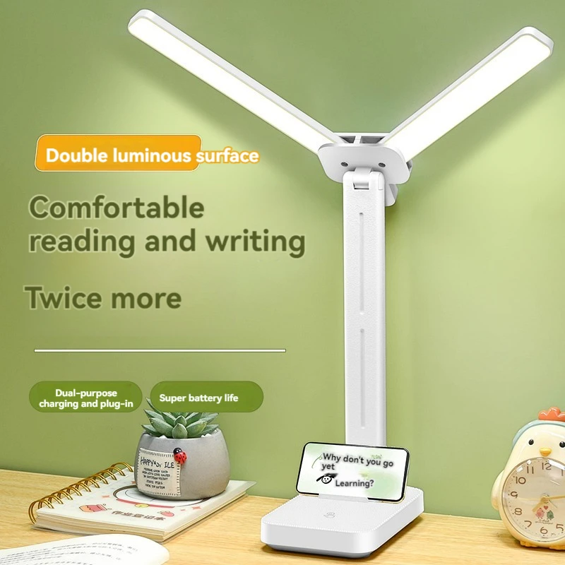LED لمبة مكتب 3 مستويات عكس الضوء اللمس ضوء الليل USB قابلة للشحن حماية العين مصباح طاولة قابل للطي لغرفة النوم السرير القراءة