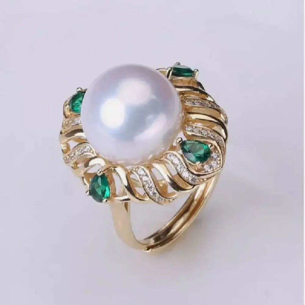 

Pearl Ring 12-13mm Fine Jewelry AAAA Akoya White 925S Freeshippings Items