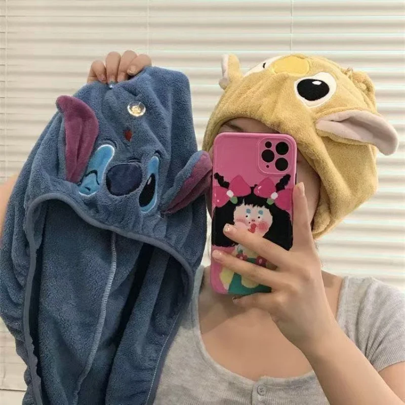 Mode Stitch Droog Haar Handdoek Vrouwen Koraal Fluwelen Drogen Wrap Sterk Water Douche Hoed Afvegen Bad Hoeden Tool Kids Geschenken