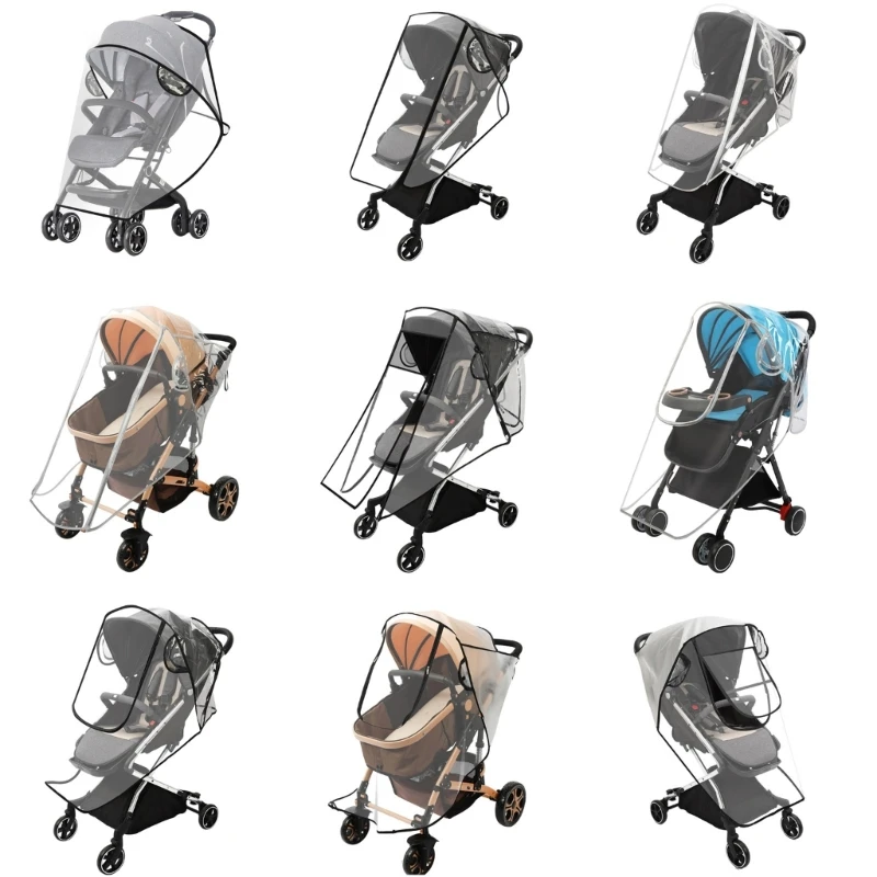 

Плащ для коляски 57EE, водонепроницаемый дождевик, аксессуары для колясок из ЭВА, простая установка