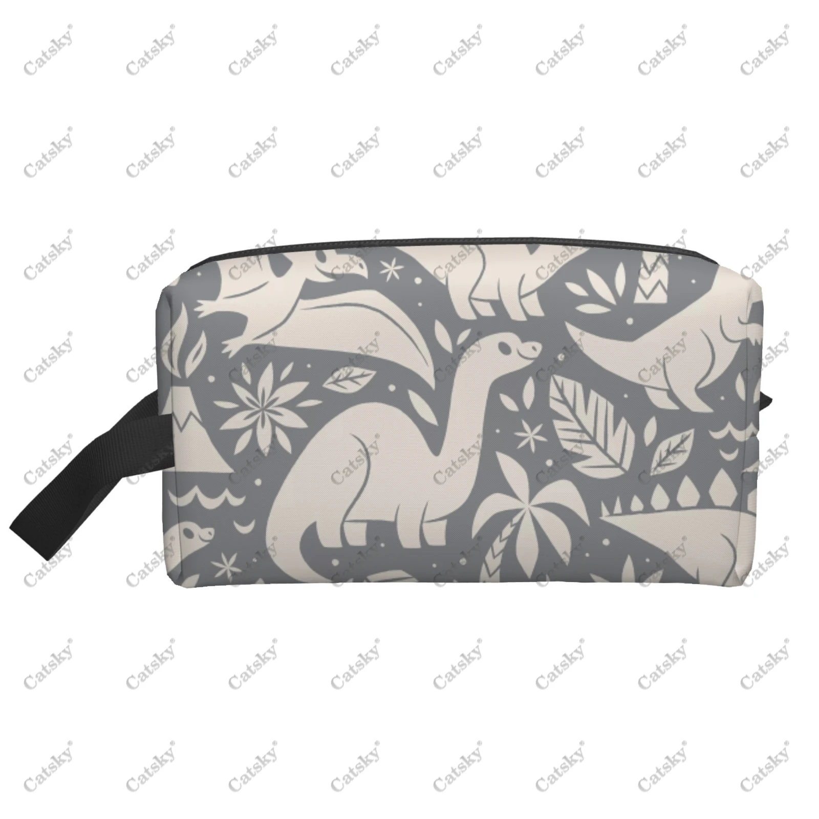 Bolsa de cosméticos de dinosaurio de animales de dibujos animados para damas, caja de cosméticos de gran capacidad, almacenamiento de belleza, bolsa de cosméticos de lavado, moda