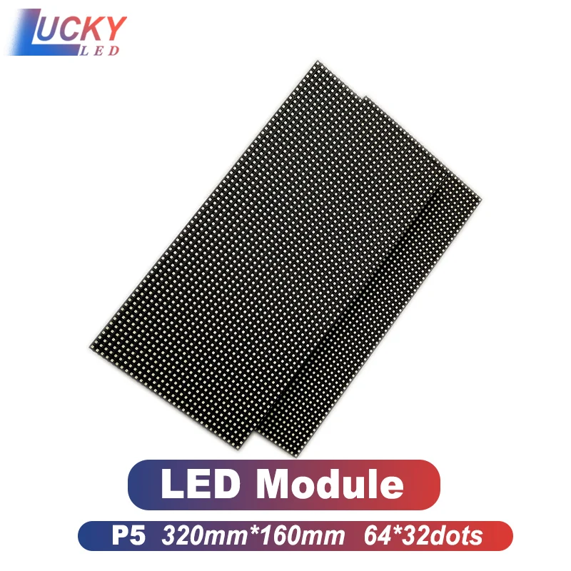

Full Color Led Module P5 Outdoor Display Rgb SMD2121 320*160mm 64x32 Pixel HUB75 1/8S Matrix Sign