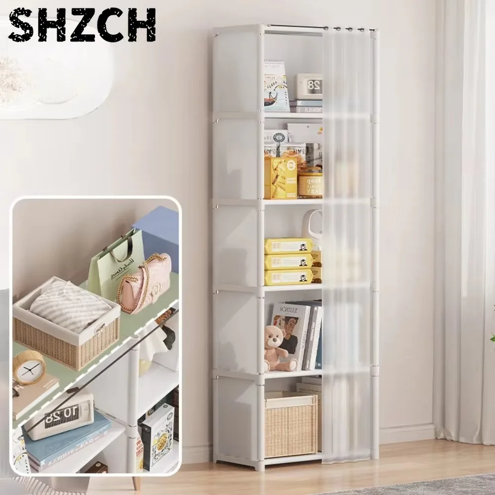 Simple Wardrobe Simple Cloth Wardrobe High-capacity Multipurpose Storage Rack Strong Load-bearing Capacity Dustproof Bookshelf