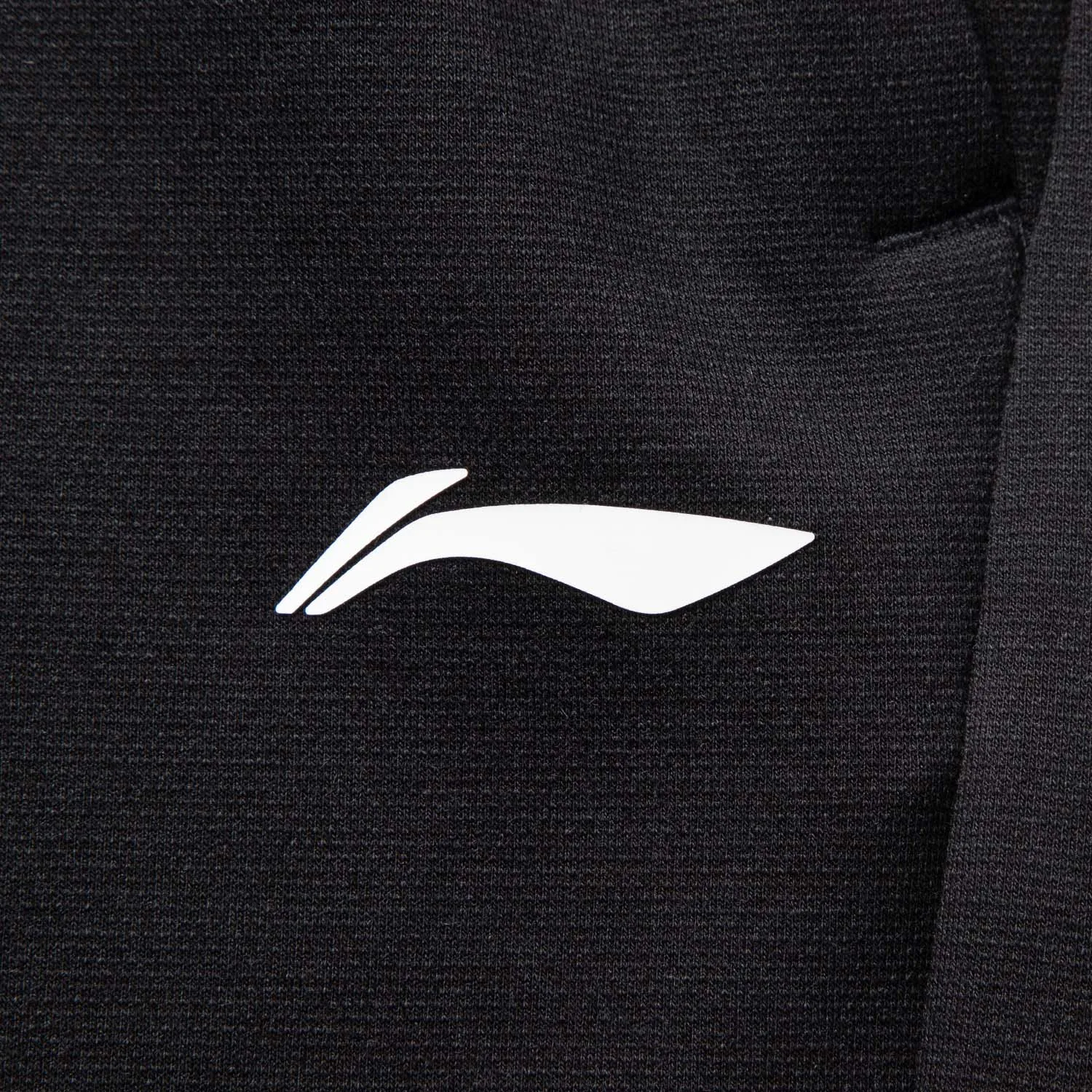 Li-Ning Pantaloni da allenamento in maglia da uomo Comodi morbidi Vita regolabile Fodera nera Pantaloni sportivi da fitness AKLVA39