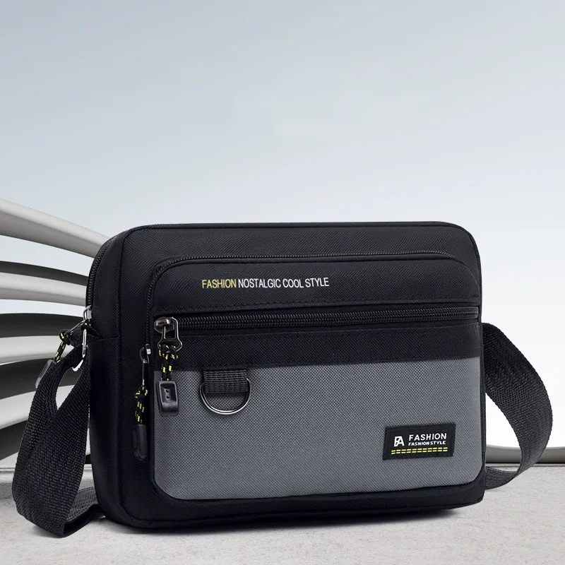 

New Fashion Oxford Men Crossbody Bag Single Shoulder Bags Big Capacity Storage Bag Fashion Multi-Pockets Business Crossbody Bags