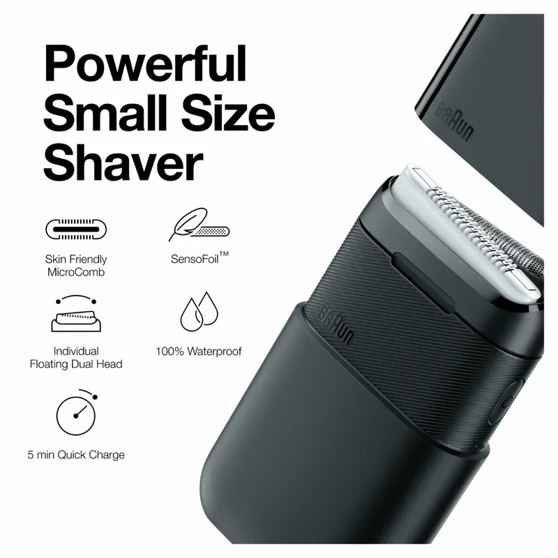 ماكينة حلاقة براون الصغيرة X Series M1012 للرجال رطبة وجافة ذات استخدام مزدوج قابلة للغسل وقابلة لإعادة الشحن ماكينة حلاقة اللحية الأصلية