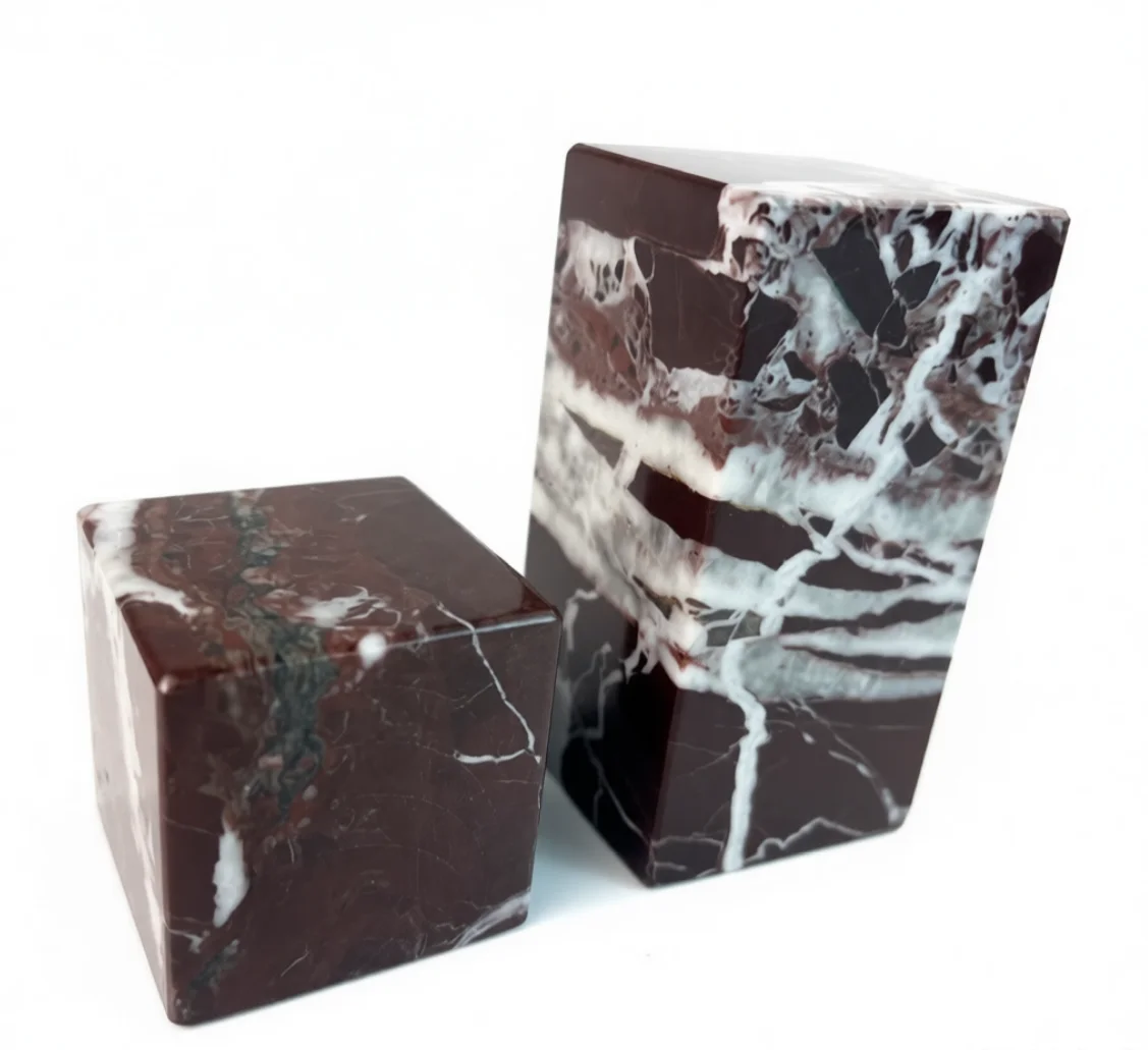 

2pcs(50x50x50/50x50x100mm)Natural Marble Stone Blocks Jewelry Crafts sculptures soft furnishings display stand base plates