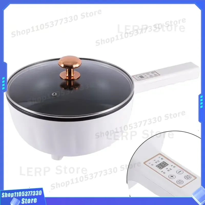Smart Electric Wok with LED Digital Display Compact Cooking Pot for Home Kitchen Small Appliance Non Stick Pan Chinese