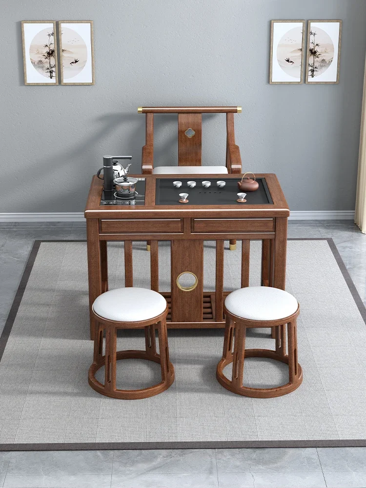 

Household Small Solid Wood Walnut Small Tea Table