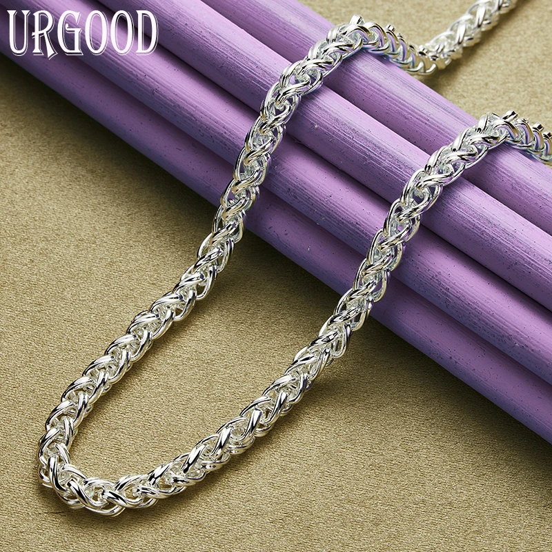 925 Sterling Silver 8mm Necklace Advanced Fashion Trend Necklace For Women Party Engagement Wedding Fashion Jewelryjavascript