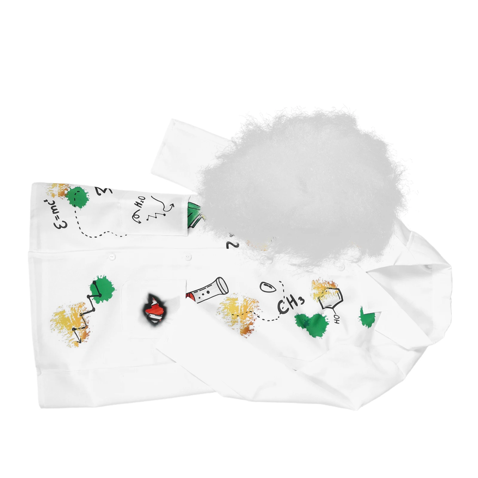 

White Lab Coat Scientist Costume Science Dress Up Role Play Doctor Outfit for Parties Classroom Lab Coat