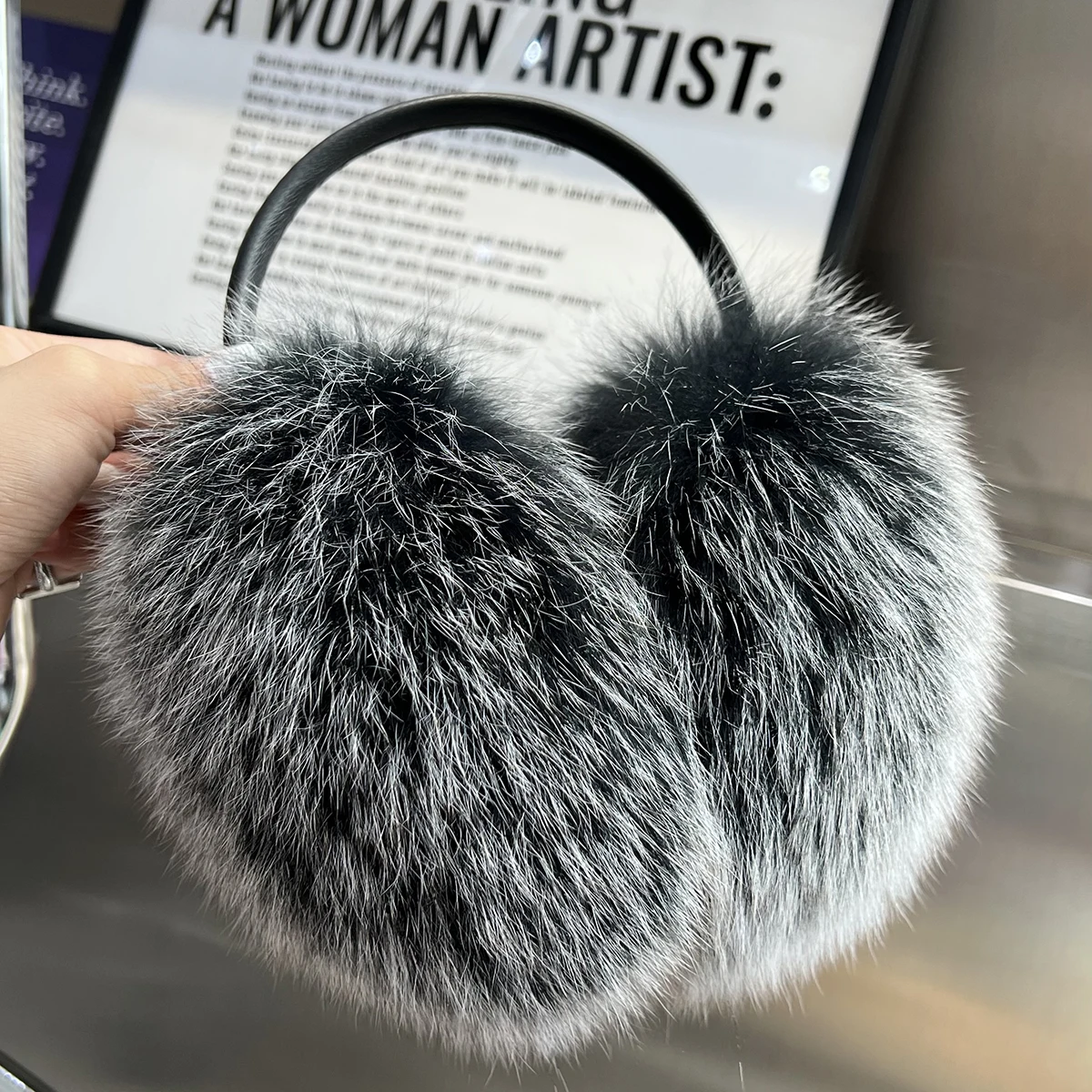 100% Natural Fox Fur Earmuffs Fashion Warm Russia Winter Women Real Fur Earmuffs Children Ear Cover fur Earlap Girl