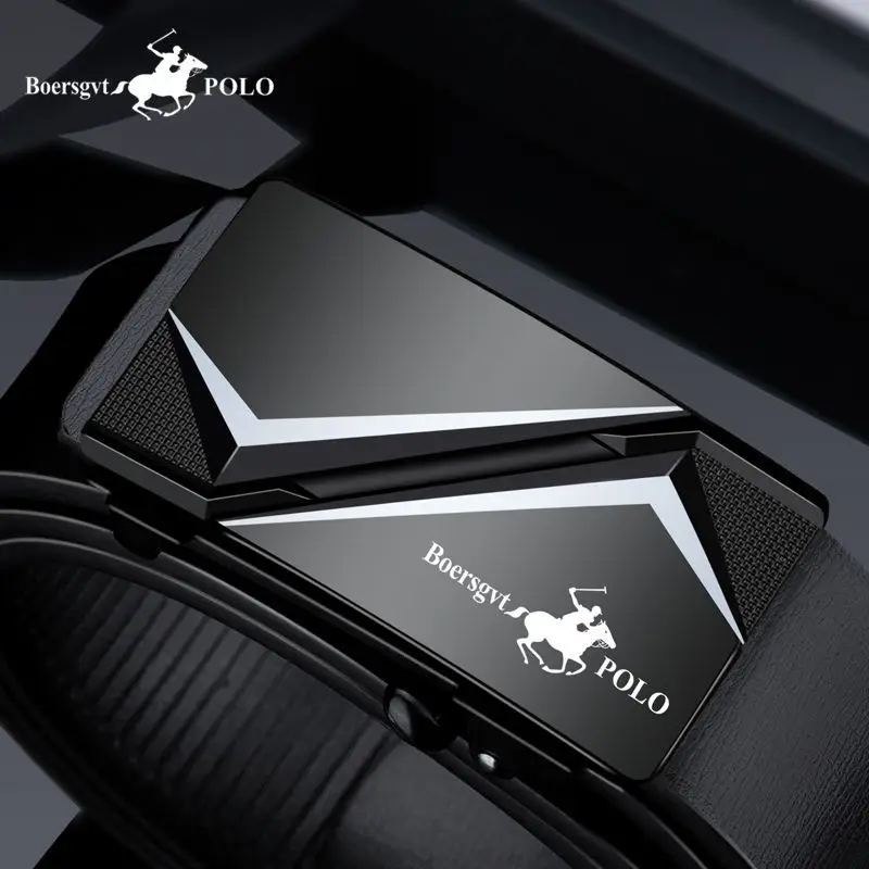 Simple Durable Men's Belt - Toothless Automatic Alloy Buckle with Inner Wear Cowhide, Business Casual Stylish Waistband​