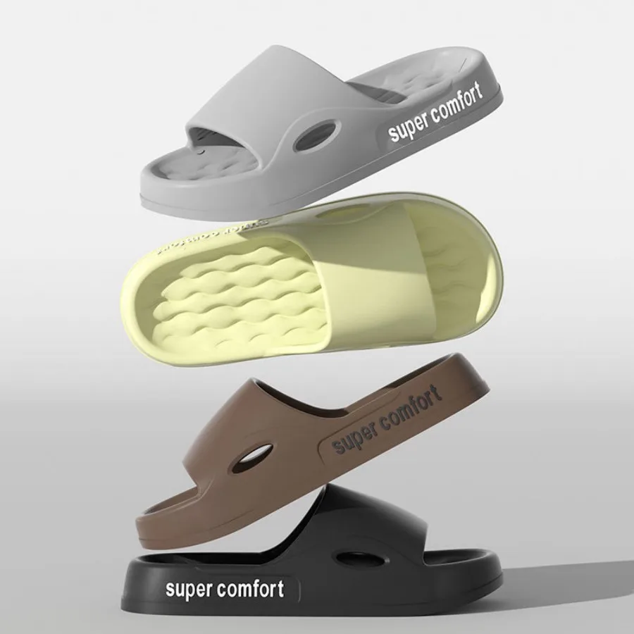 جديد الصيف النساء الصنادل النعال سميكة وحيد موضة لينة في الهواء الطلق أحذية الشاطئ زوجين البساطة الترا ضوء إلكتروني الشريحة