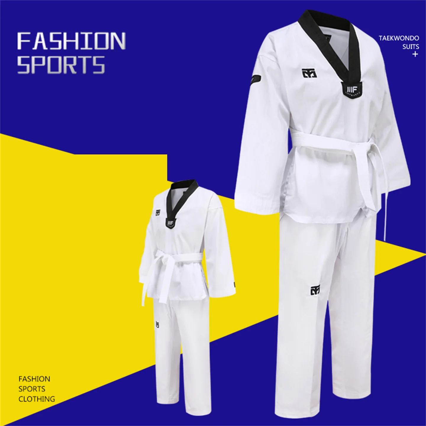 MOOTO Dobok Taekwondo Uniform For Adult And Kids TKD Gymnasium Training Suit Men Women karate Competition Shirt & Pants Set