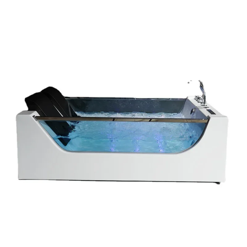 

Rectangle double 1.8 meters acrylic surf Jacuzzi, hotel hot spring spa bath