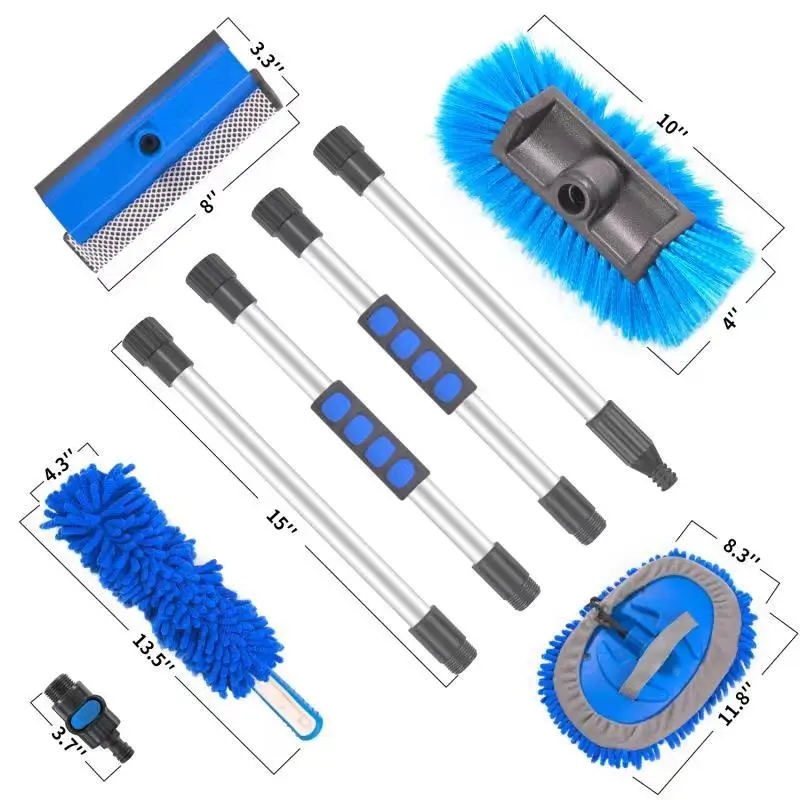 2022 New Car Automatic Telescopic Long Rod Spray Water Brush Auto Windshield Window Wipe Glass Cleaner Washing Tool