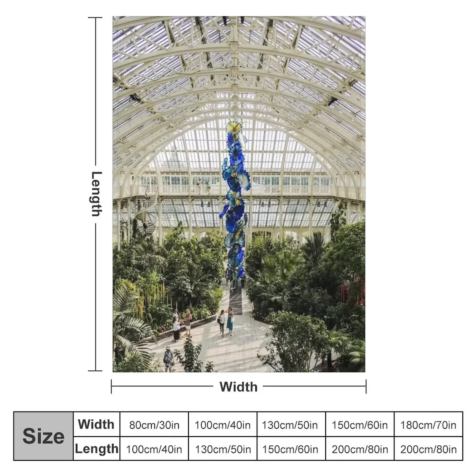 New Temperate House, Kew Gardens. Chihuly Throw Blanket Luxury Thicken Luxury Brand Decorative Beds Shaggy Blankets