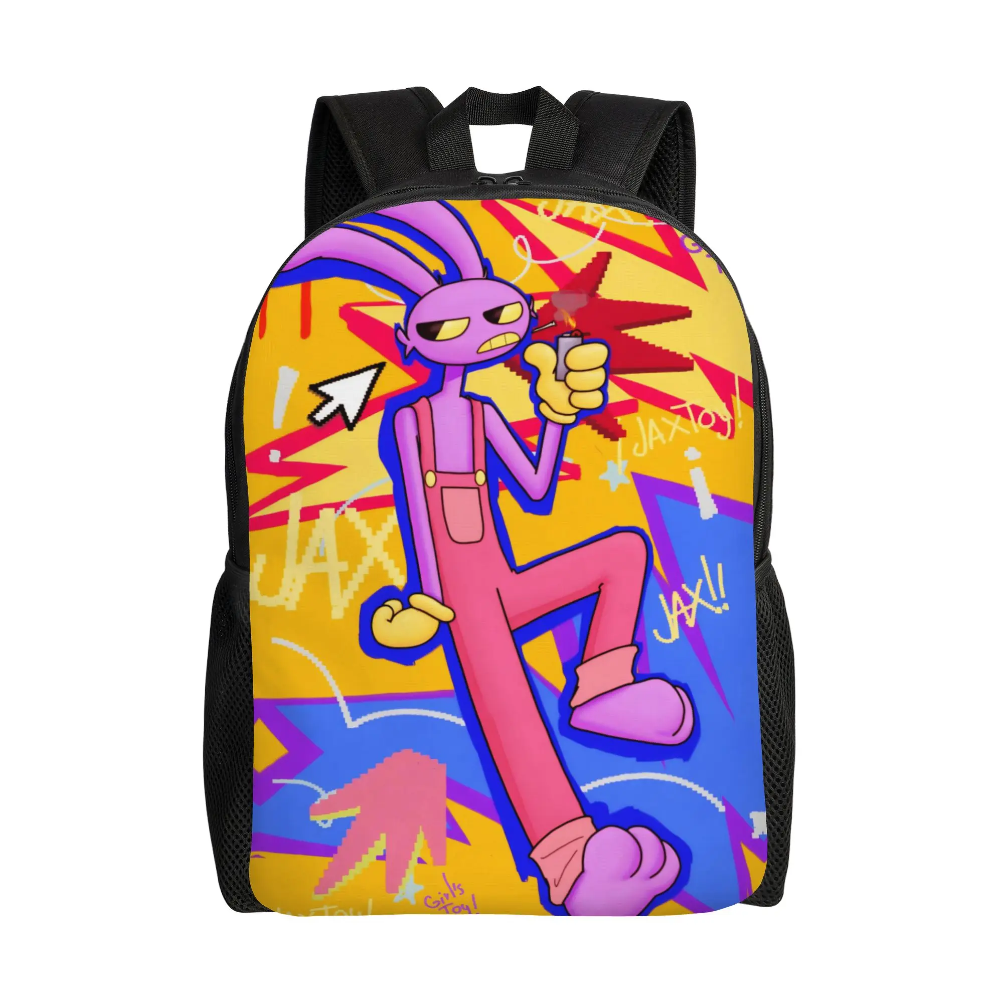 Jax Cartoon Digitals Circus Backpack for Men Women Cool High School Daypack  College Canvas Bags with Pocket
