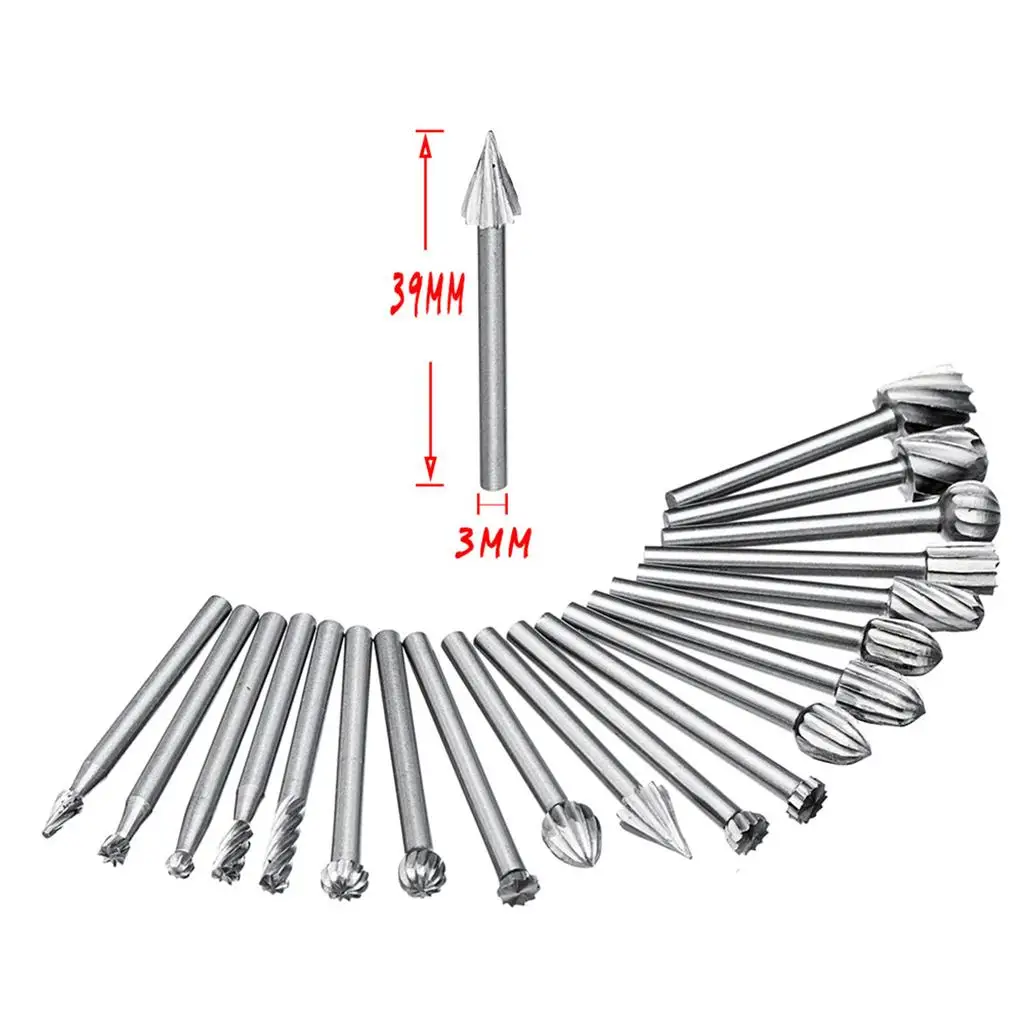 20Pcs Universal Routing Router Bits Carving Milling Cutter for Carving