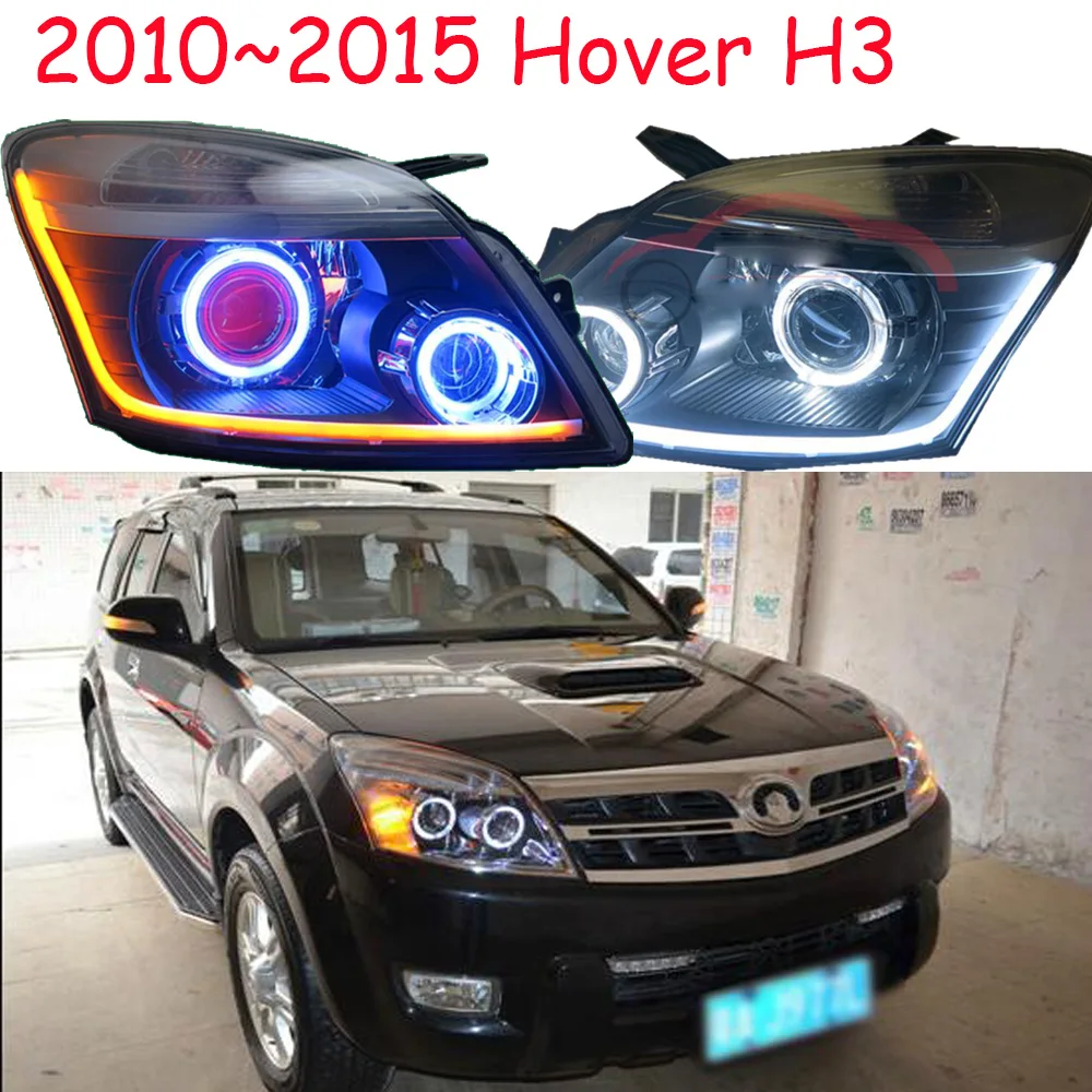 car bumper headlamp Greatwall Hover H3 headlight 2010~2015y LED DRL car accessories HID xenon  Great wall  Havel fog light