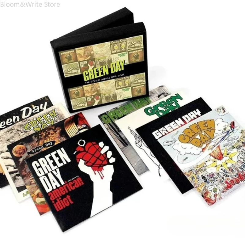 Classic Punk Rock Bands Studio Albums Green Day 1990 - 2009 Studio Album Box Set 8CD Billie Joe Music Record Walkman Music Gifts