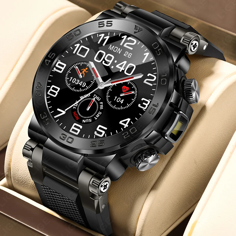 

LIGE 1,53 "HD Bluetooth Call Смарт-часы Мужской фонарик Спортивный фитнес-трекер Монитор сердечного ритма Батарея 290 мАч Смарт-часы для мужчин