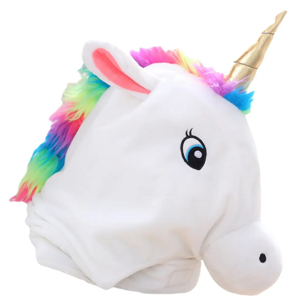 1 unidad de gorro con diseño de unicornio, material suave y grueso, ajuste cómodo, gorro encantador para niños, accesorio para fotos de fiesta de Halloween, regalo