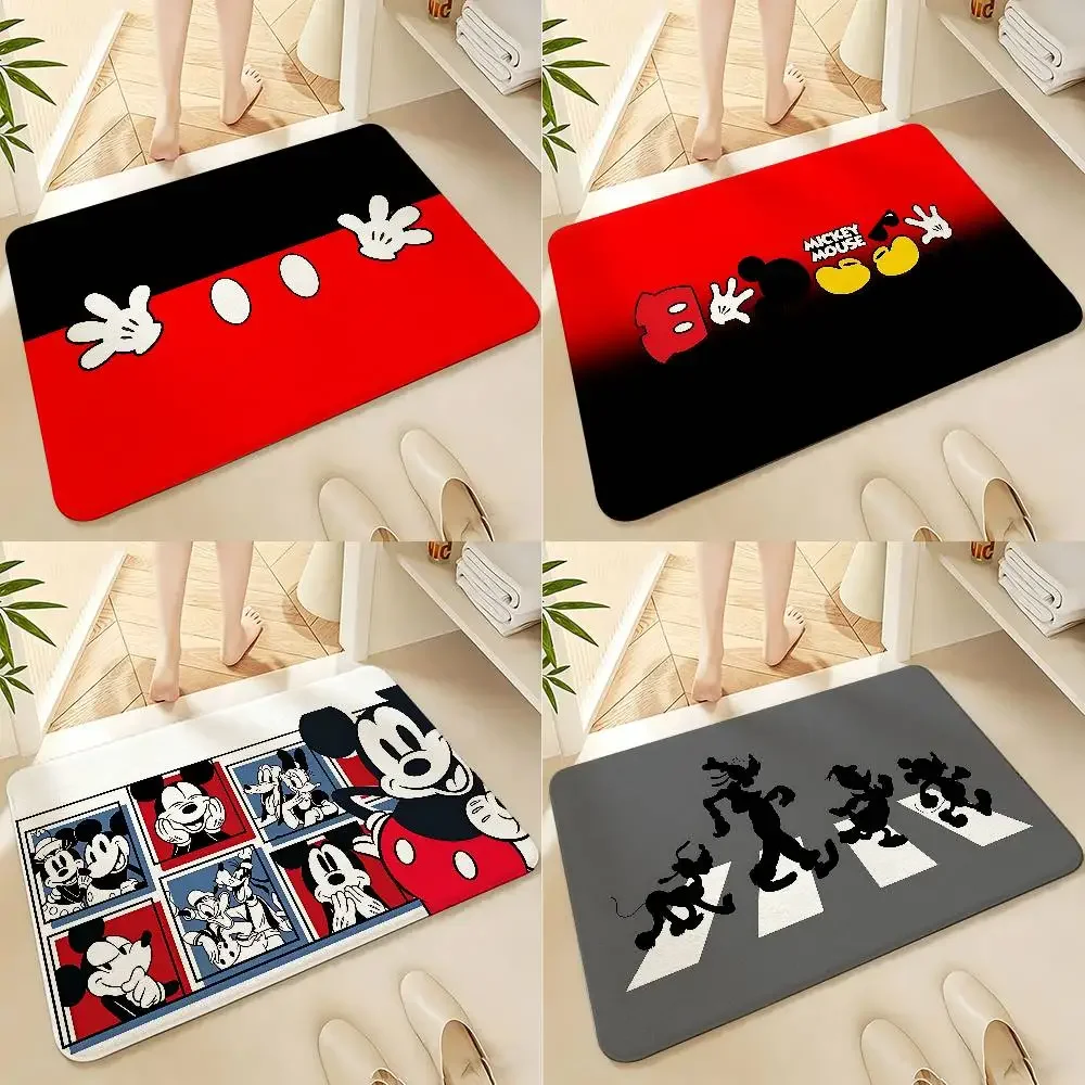 Tapis de sol mignons M-Mickeys Mouses, tapis de lavage pour la maison, tapis antidérapant pour la décoration du salon, tapis d'entrée