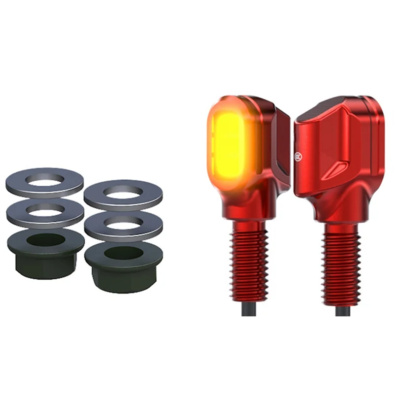 

ABXN-Universal High Brightness LED Turn Signal Light 12V Electric Car Motorcycle Front Rear Directional Mini Red