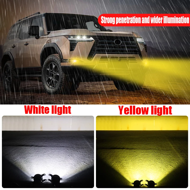 Front fog lamp modification accessories dual color lamp automotive exterior decoration products For Lexus GX550 550h 2023 2024