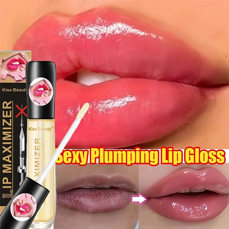 Instant Volumising Lip Plumper Serum Sexy Lip Oil Gloss Increase Lip Elasticity Reduce Fine Lines Brighten Moisturizing Lip Care