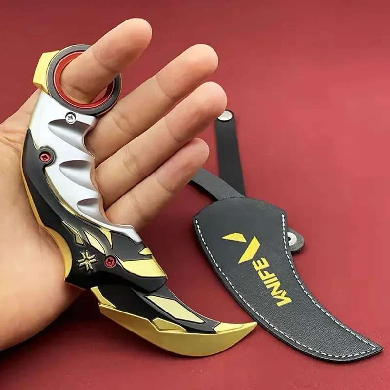 Valorant Karambit Champions 2021 Balisong Waffe 16 cm Legierung Modell Spiel Peripherie Samurai Katana Schwert Geschenk Spielzeug Messer für Kinder