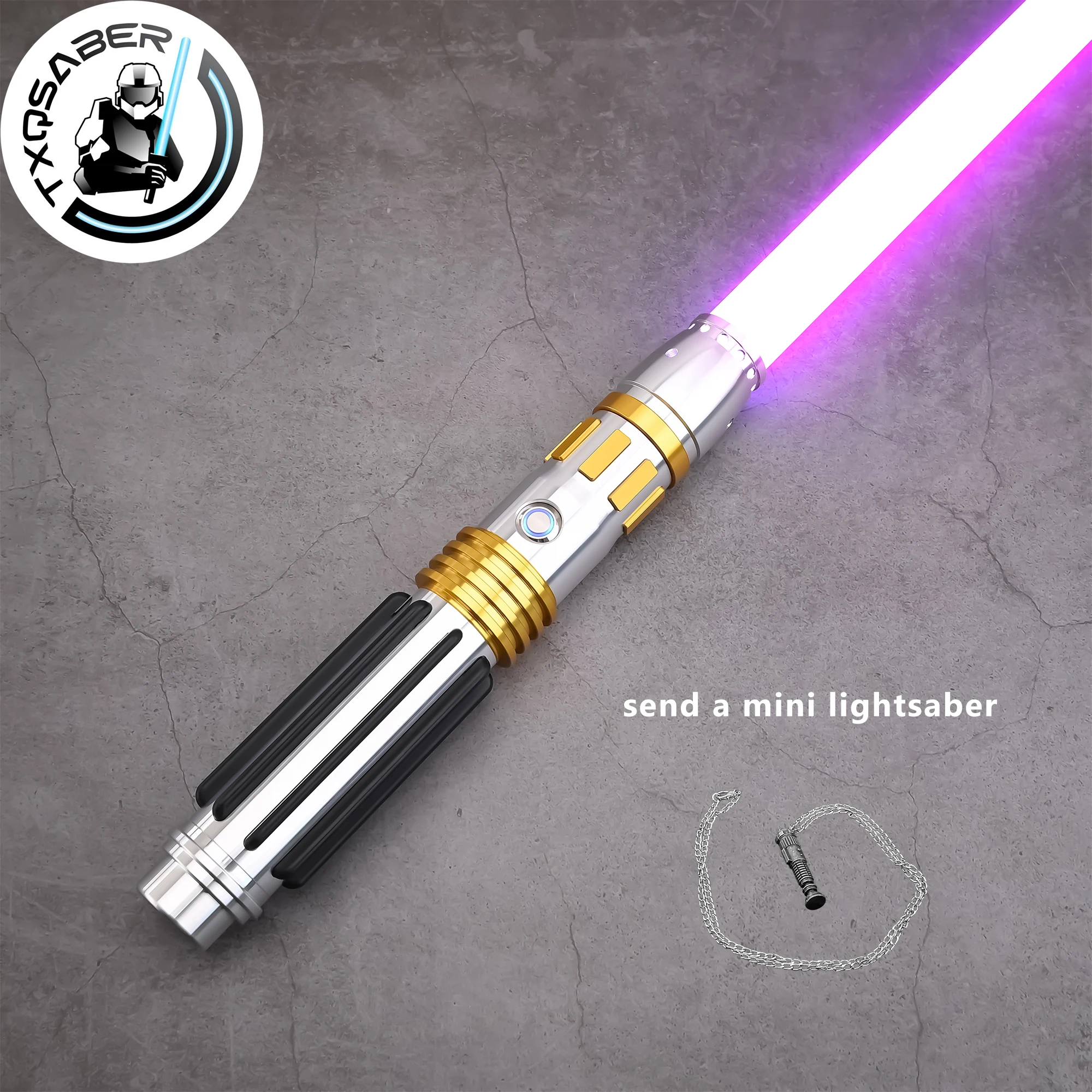 

TXQSABER Lightsaber Windu SE Pixel Laser Sword Smooth Swing Blaster Metal Hilt Heavy Dueling Lightsaber for Adult Cosplay Toys