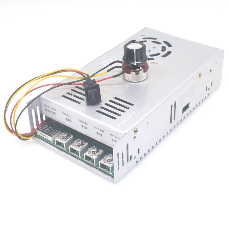 

200A high current DC motor governor forward reverse 12-48V motor controller air cooled heat dissipation