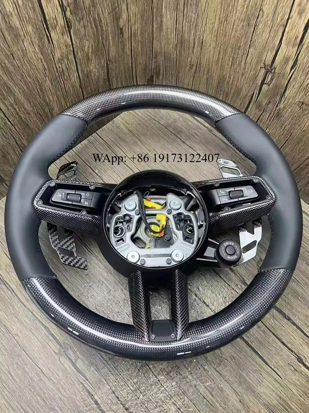

Руль для автомобиля из кожи и карбона с кнопкой SC для модели 922