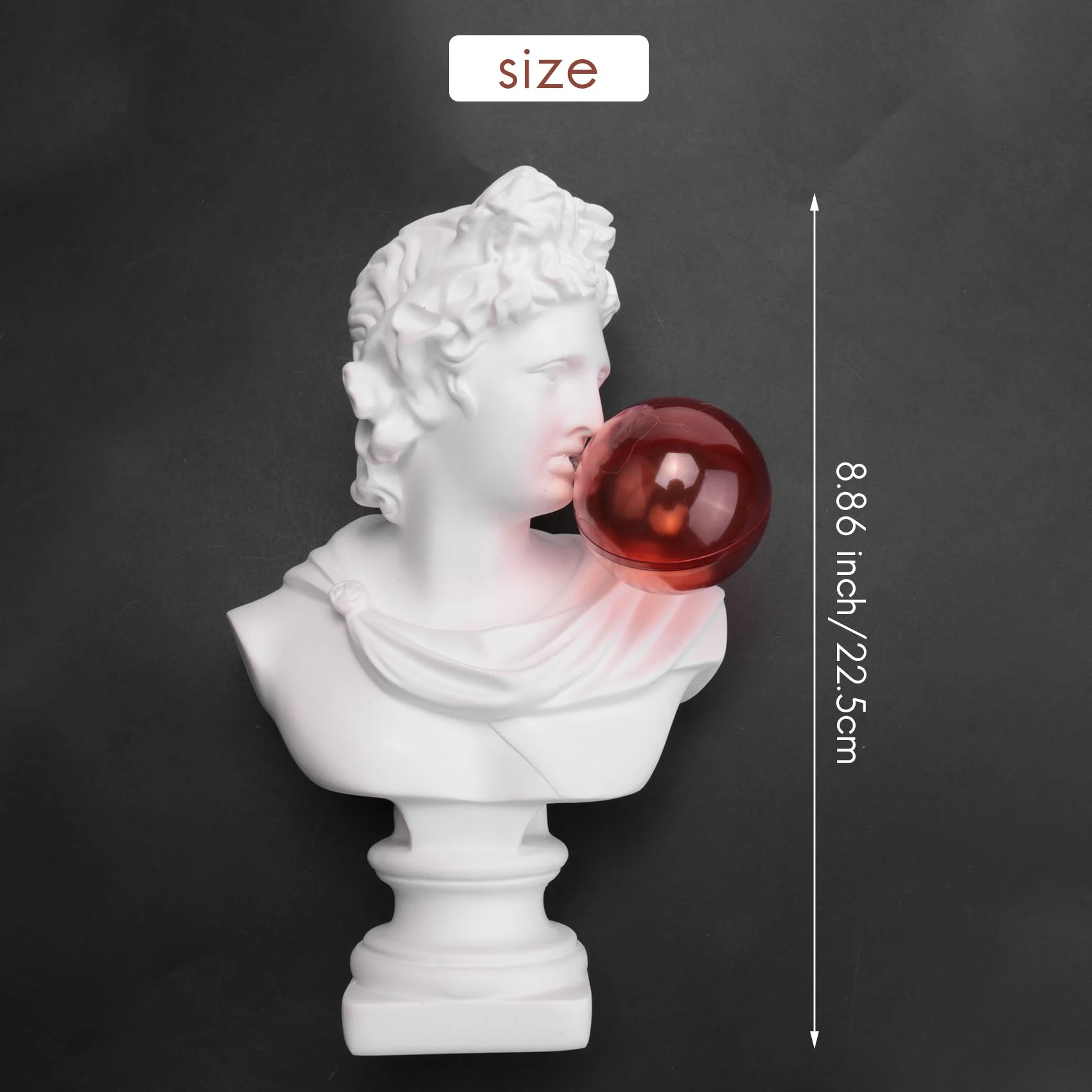 【Hot Selling】1Pcs Classic Busts Statue Greek Mythology Figurine Bubble David Portrait Sculpture Resin Practice Craft Sculpture - view 5