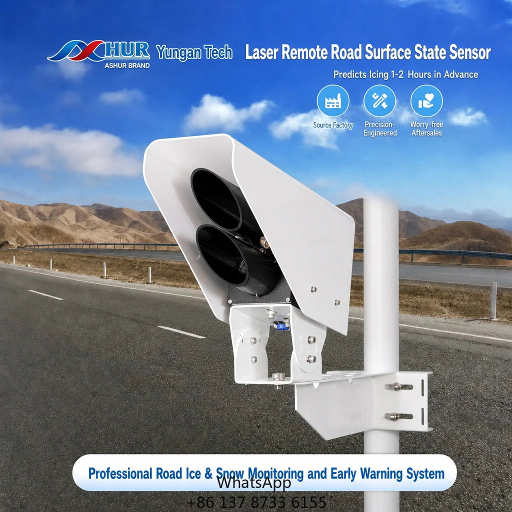 Smart City Street Bridge Deck RS485 4-20mA -40 To 80C IP67 CE Infrared Highway RWIS Road Surface Temperature Sensor