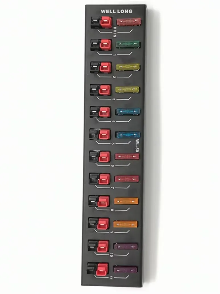 well-long-wl-50-repartiteur-de-courant-a-12-ports-avec-connecteur-anderson-36-v-cc-45-a-avec-fusible-de-fixation-pour-appareils-electroniques