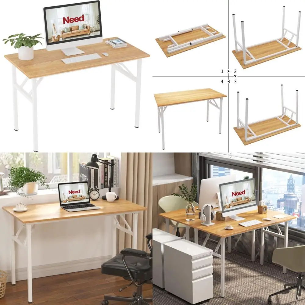 مكتب كمبيوتر محمول قوي قابل للطي بقوة 47.2 لتر للمكتب المنزلي والكتابة والخياطة #1