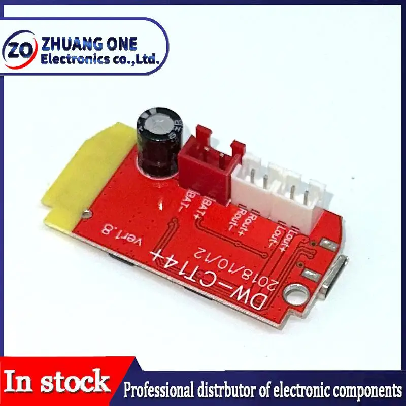 CT14 Micro 4.2 Stereo Bluetooth Power Amplifier Board Module 3.7v 5VF 5W+5W Mini with Charging Port for Refitting Idle Sound Box