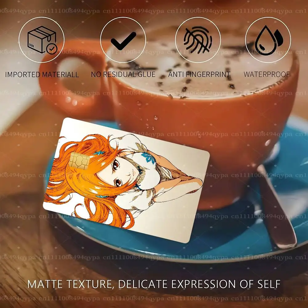 O-Orihime Inoue B-Bleach-es Credit Card Skin Stickers Waterproof with Chip Cutout 4 Pack for Credit Debit Transportation Cards