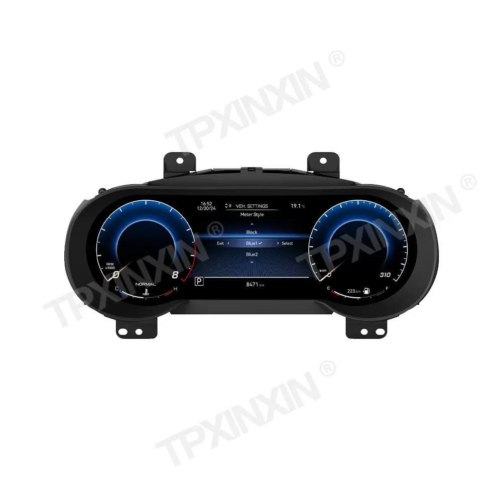 أحدث مجموعة رقمية لشاشة الخريطة لعام 2026 لمازيراتي ليفانتي 2016-2023 مقياس سرعة قمرة القيادة الافتراضي وحدة أدوات لوحة قيادة السيارة #5