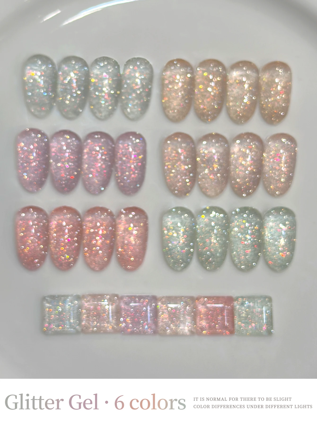 Diamant-Glitzer Nagelkunst 1/6 Stück 15ml Gel-Nagellack-Set UV-LED-Nagelgel für den Salon Damen-Nagelkunst-Werkzeuge Modisch Glamourös – Detail 6