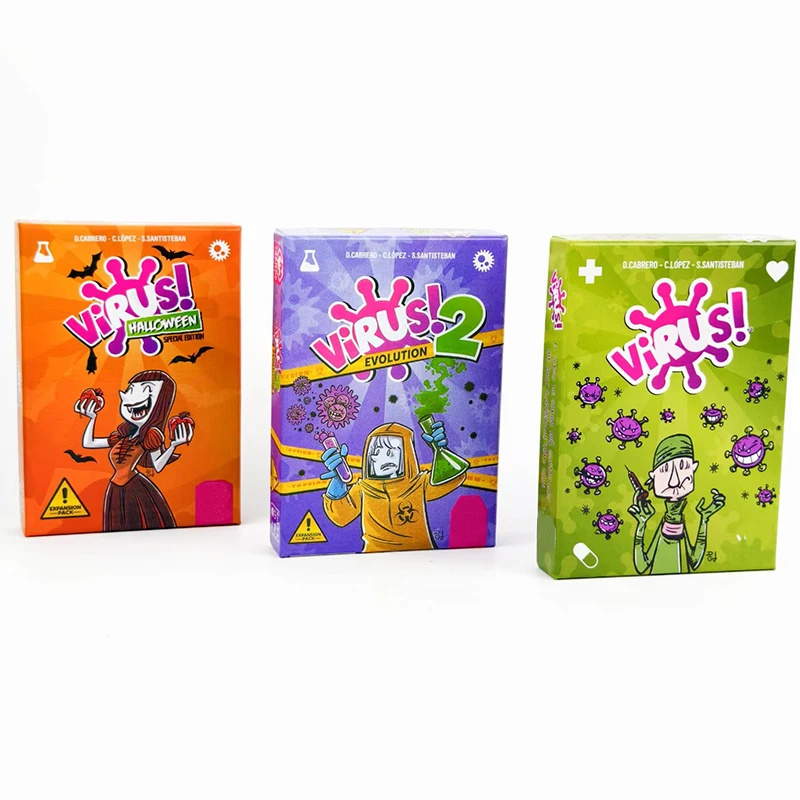 

Virus 1 2 3 Halloween Board Game: The Ultimate Contagiously Fun Game for Family Parties in Spanish & English