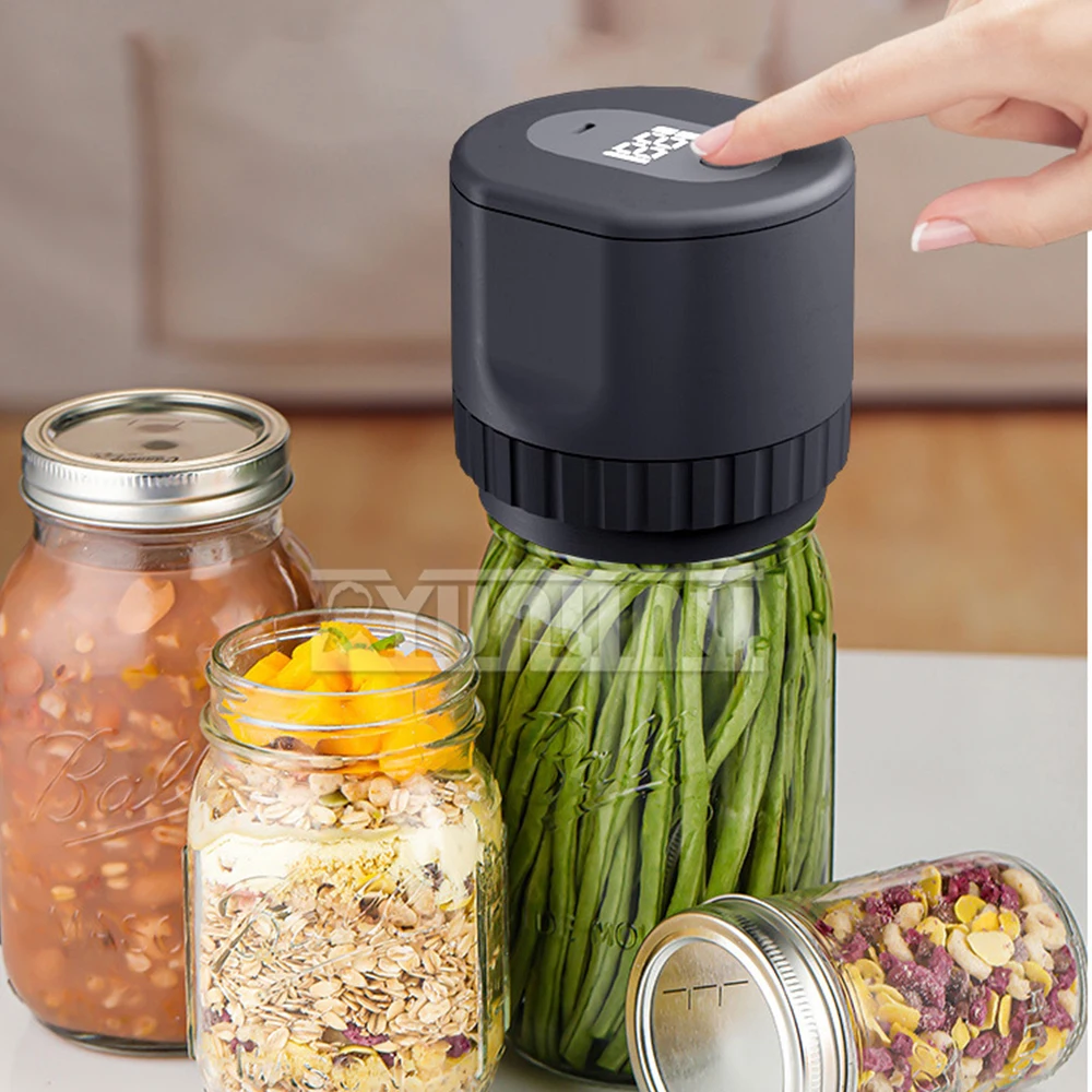 Scelleuse sous vide électrique pour le stockage et la fermentation des aliments, scellant automatique pour bocaux, 5 légumes 3,3 pouces, 5 légumes 2,7 pouces