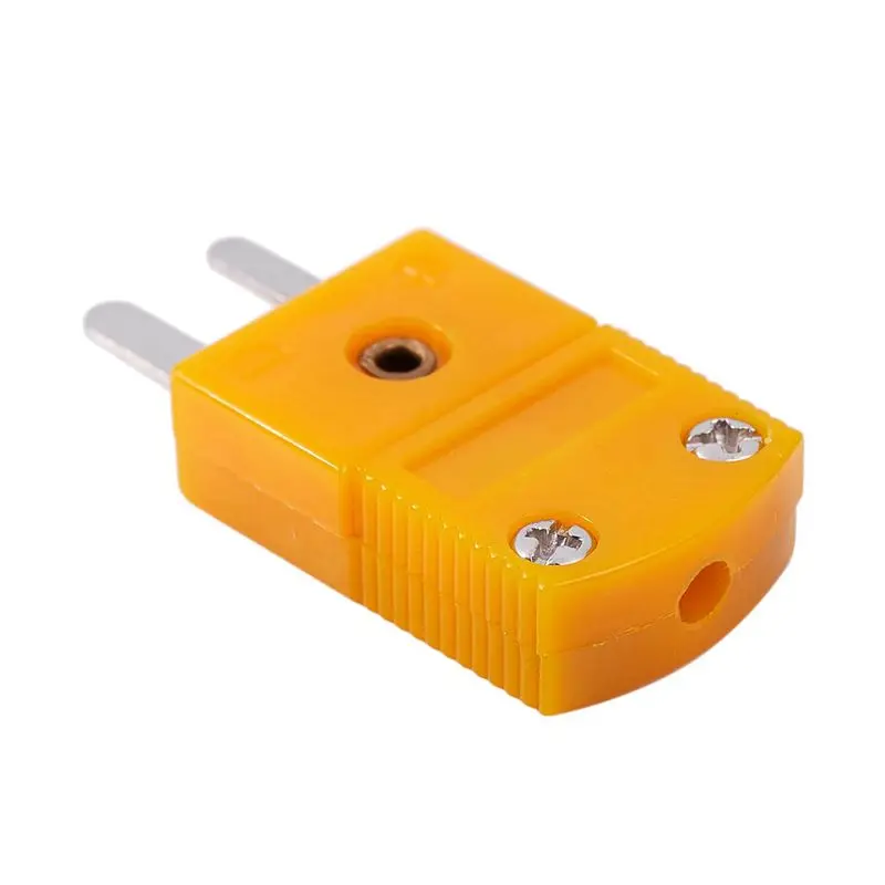B04B-25Pcs RTD Circuits K Type Temperature Sensor Thermocouple Plugs Yellow