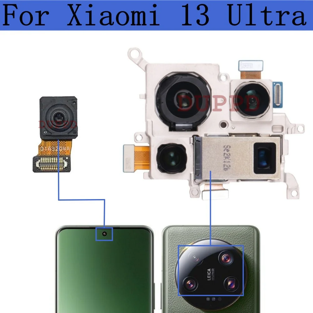 For Xiaomi 13 Ultra Mi13 Ultra Rear Cameras Set Back Facing Main Telephoto Ultra Wide-angle Front Selfie Camera