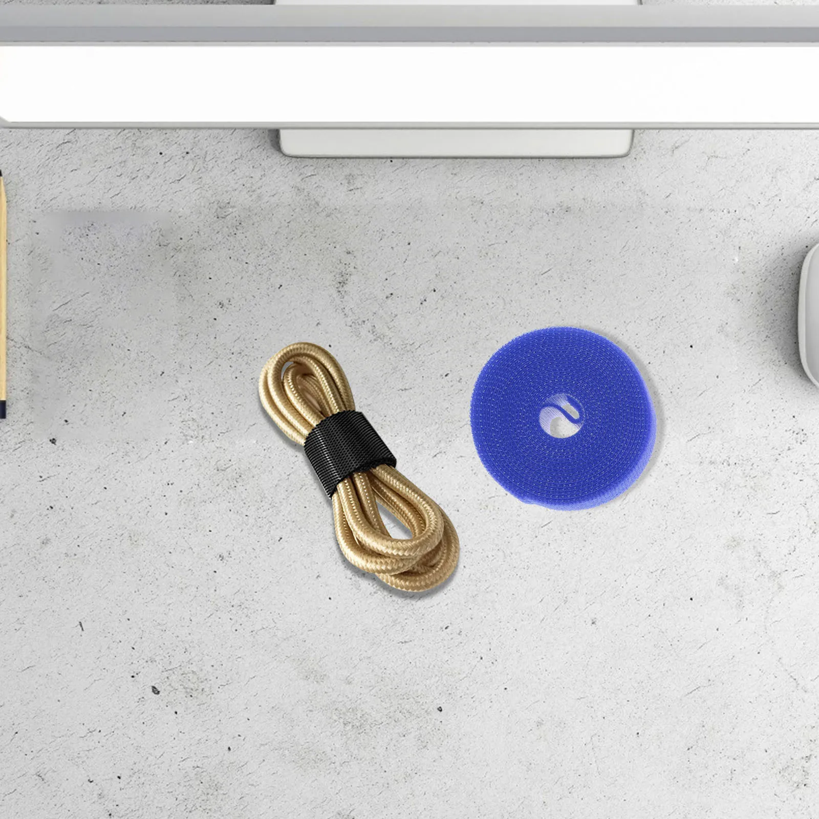 

5pcs 5 Rolls Self-Adhesive Tape Cable Organizer Reusable Cord Wrap For Earphone Data Cable Management Hook Loop Strips