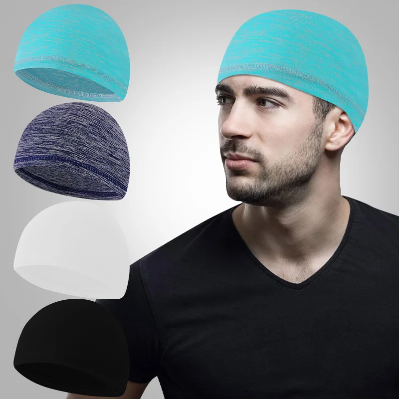 Summer New Outdoor Sports Nylon Sun Hat Male Bicycle Helmet Inner Cap Outdoor Riding UV Breathable Solid Color Joker Sports Hat